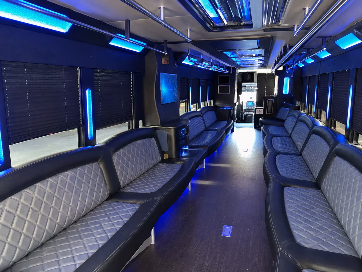 bus rentals for post reception sendoffs and late night wedding transportation