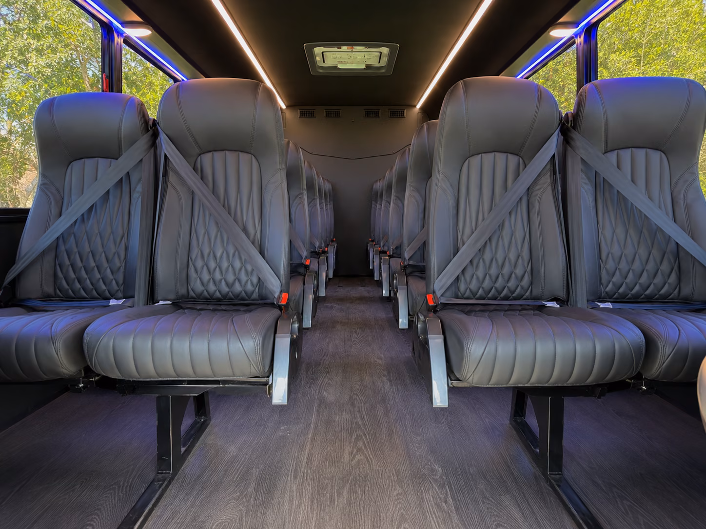 miami beach 18 passenger minibus inside