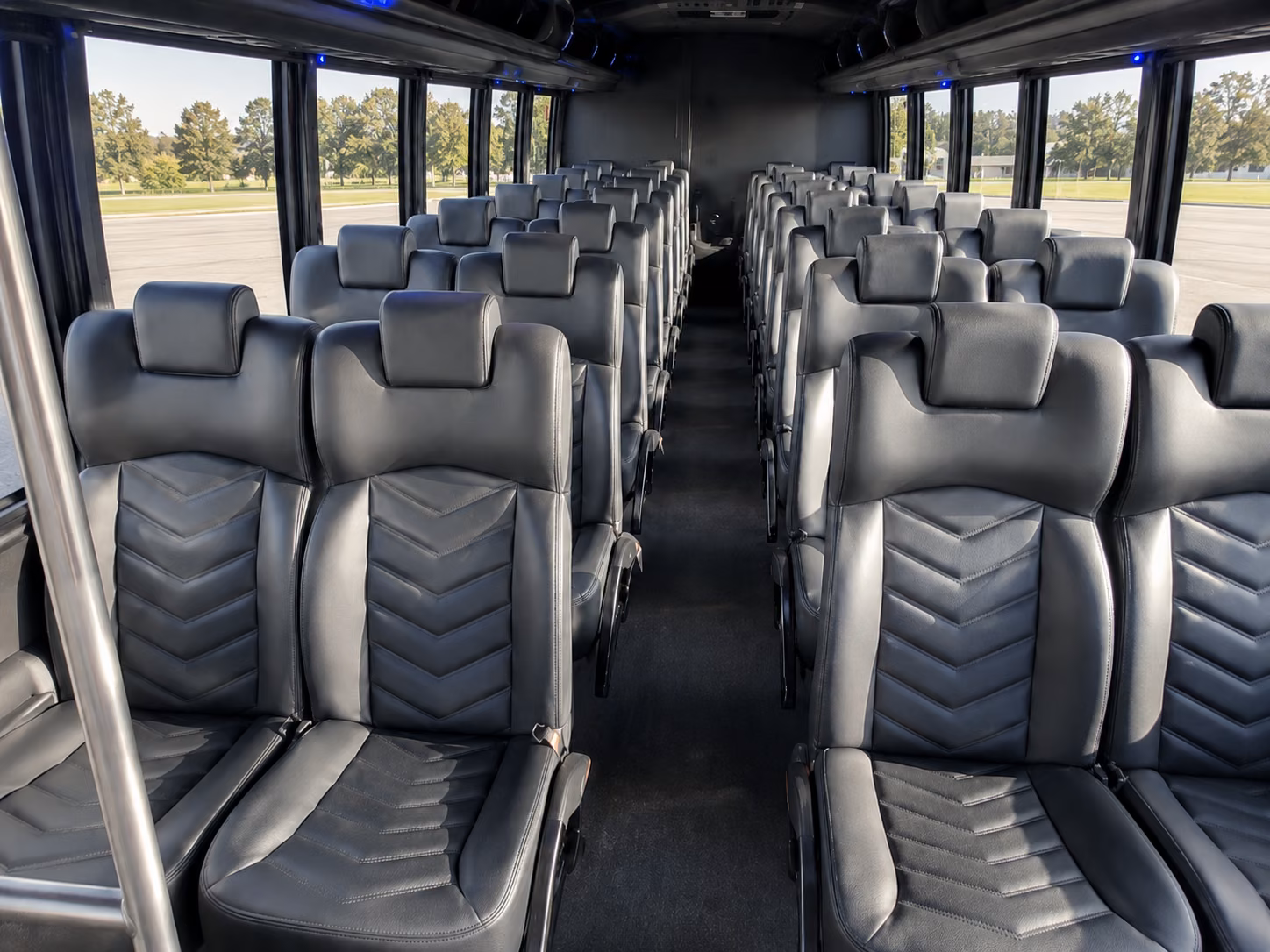miami beach 20 passenger minibus interior
