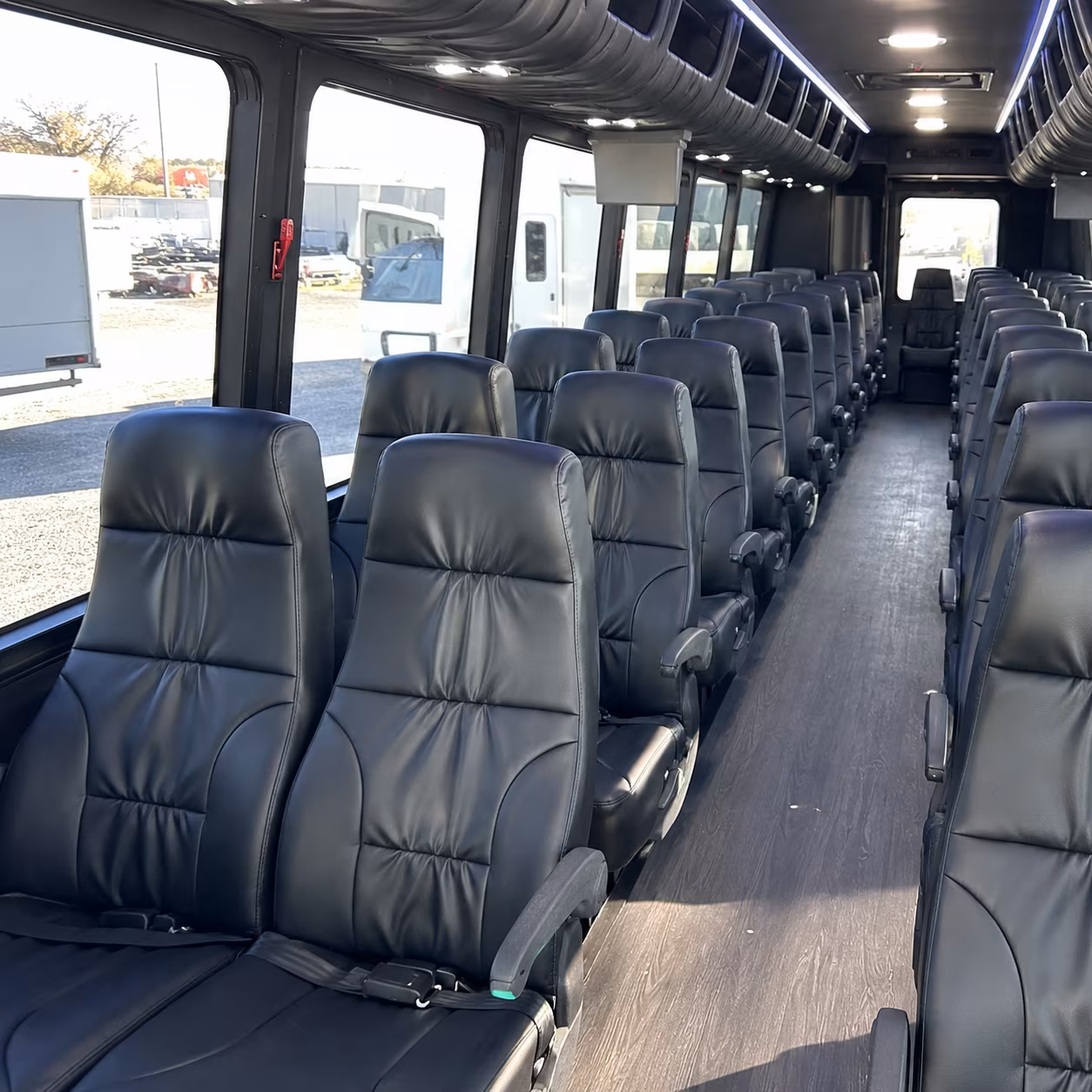 miami beach 25 passenger minibus inside