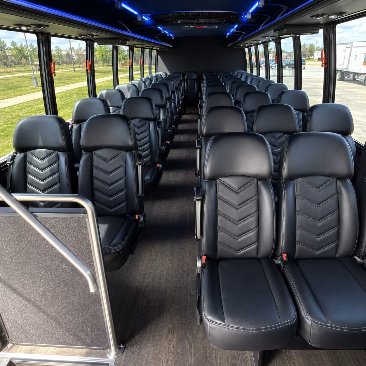 miami beach 35 passenger minibus interior
