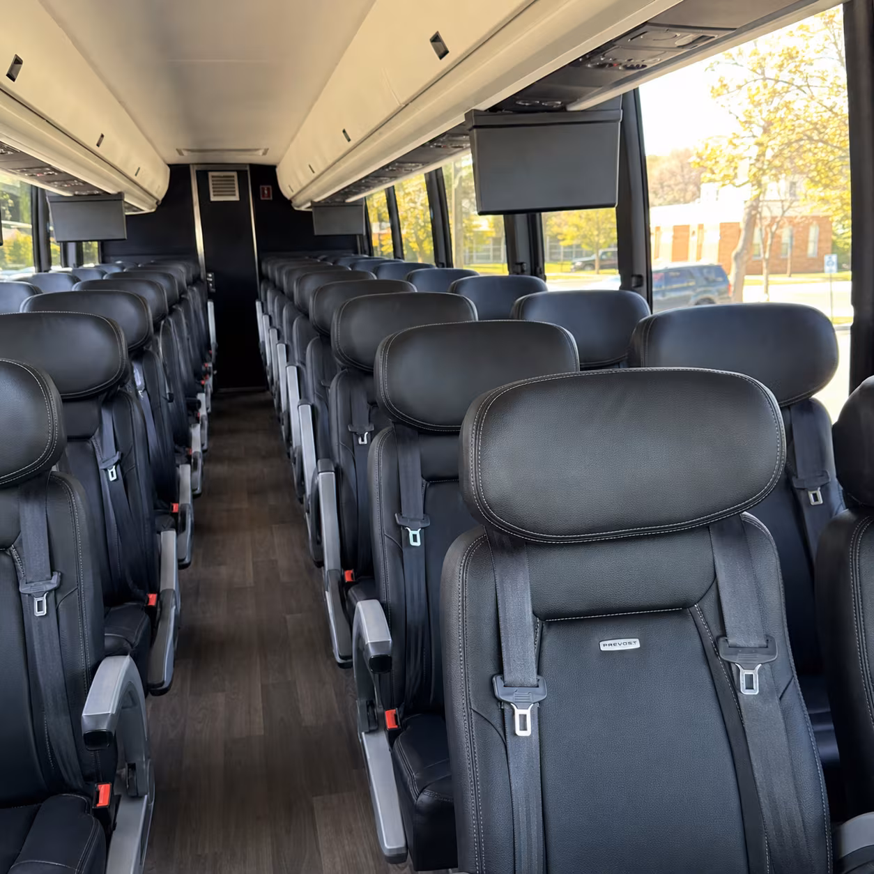 miami beach 45 passenger charter bus inside
