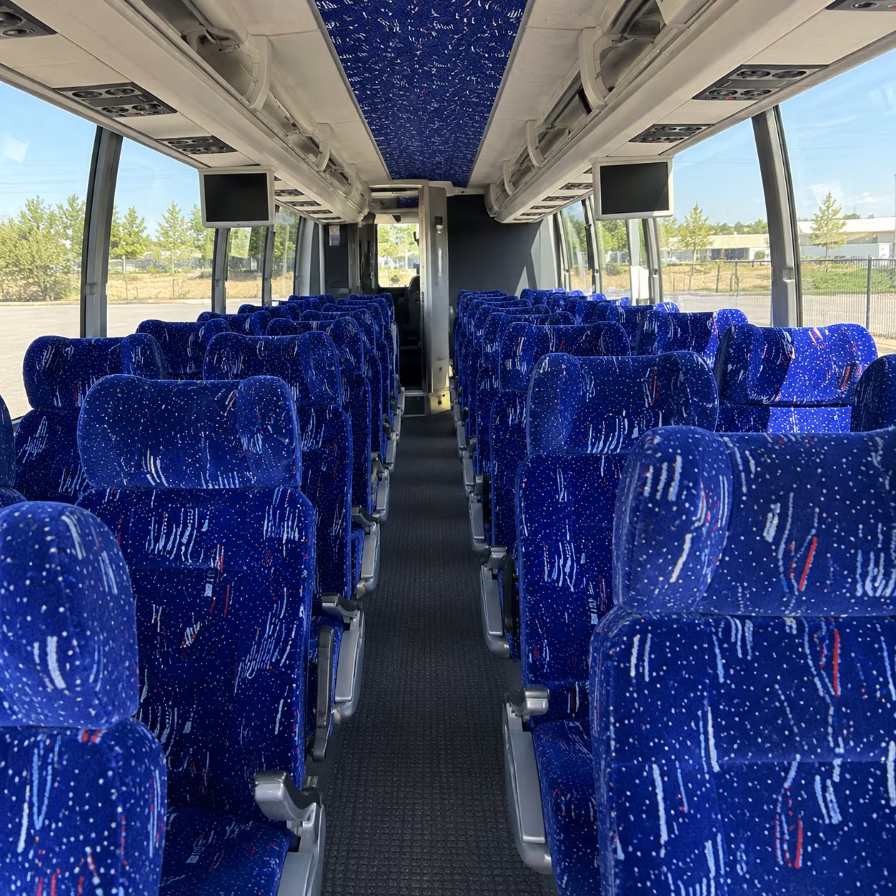 miami beach 54 passenger charter bus interior