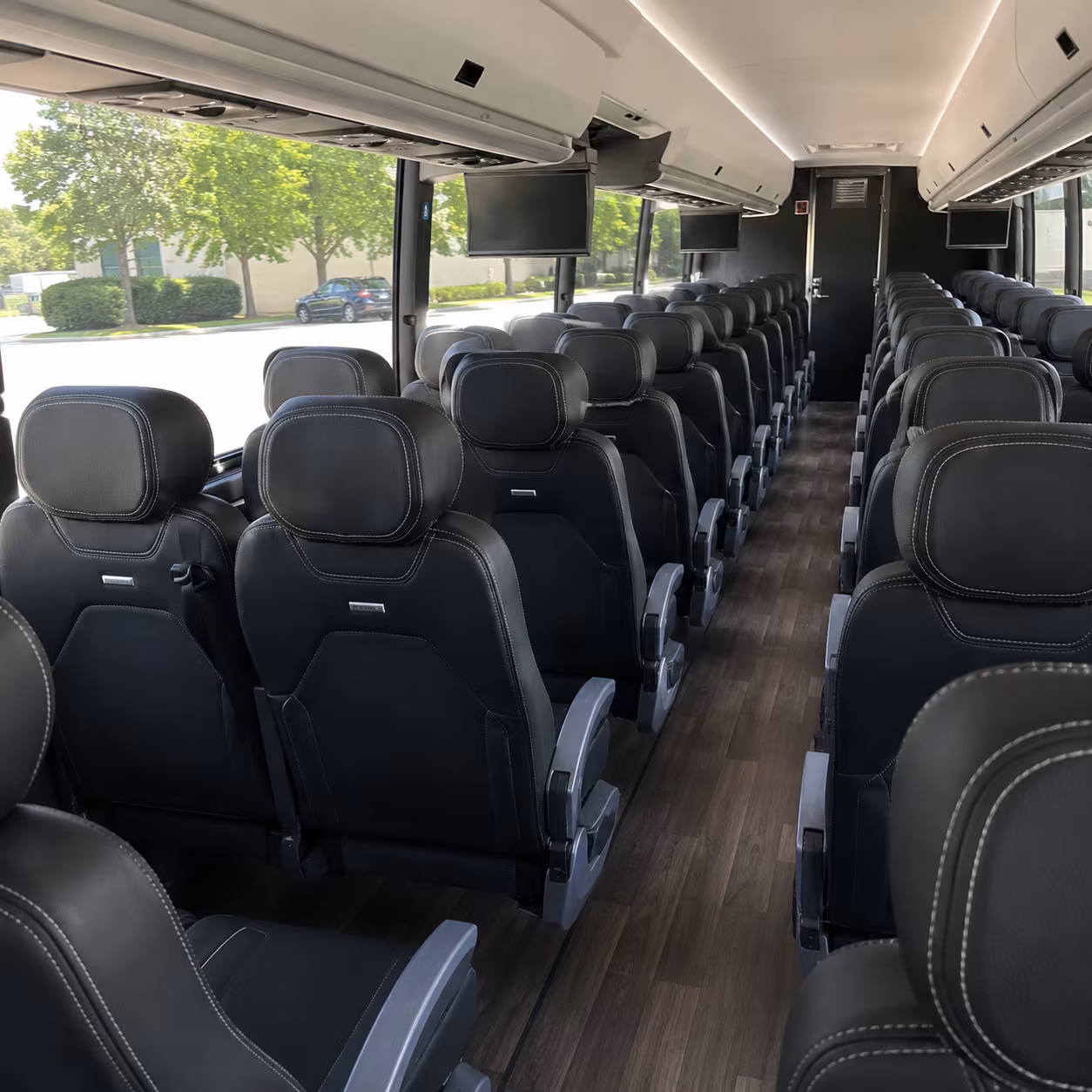 miami beach 56 passenger charter bus interior