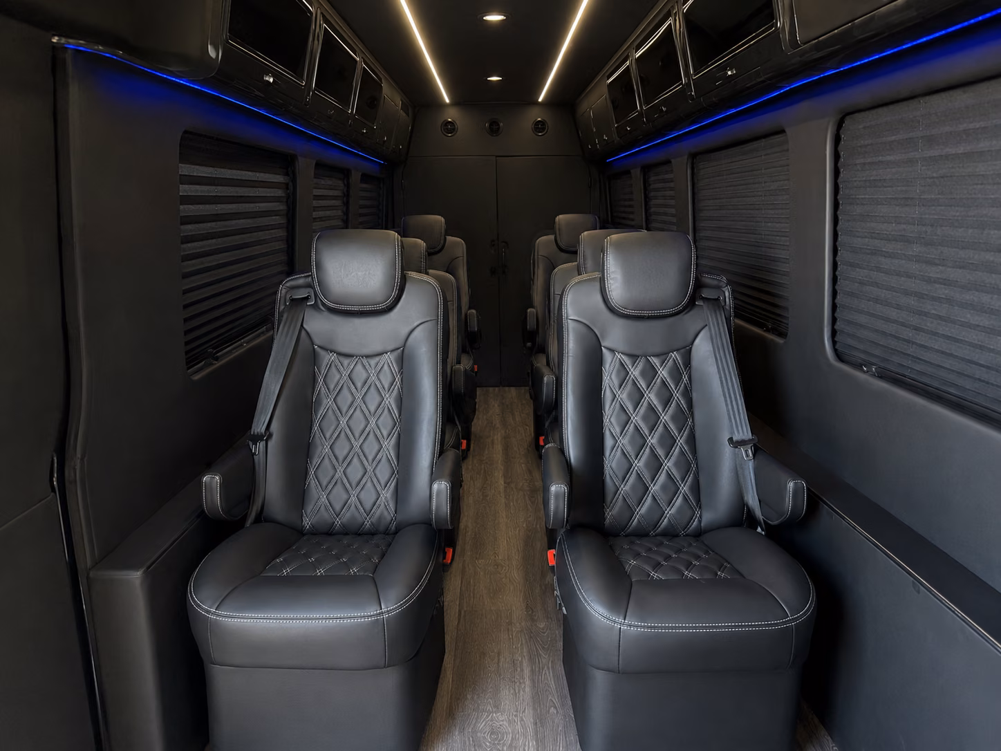 miami beach sprinter van with driver interior